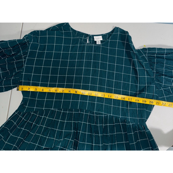 A New Day Women Medium Top Puff Sleeve Classic Holiday Interview Preppy - Picture 4 of 7